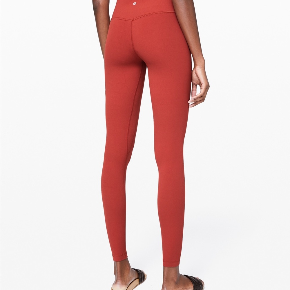 Red lululemon align leggings